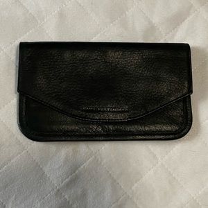 Aimee Kestenberg Black Leather Flat Envelope slim Wallet